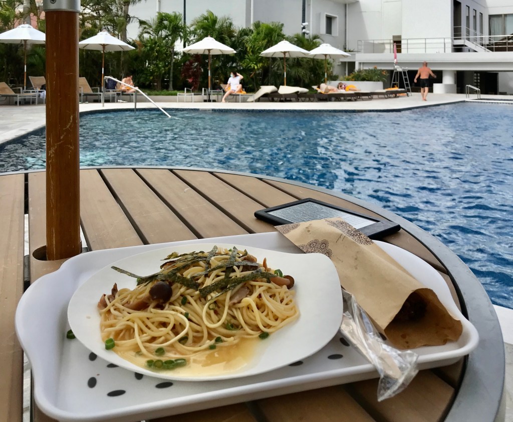 Carbonara by the pool... don't mind if I do